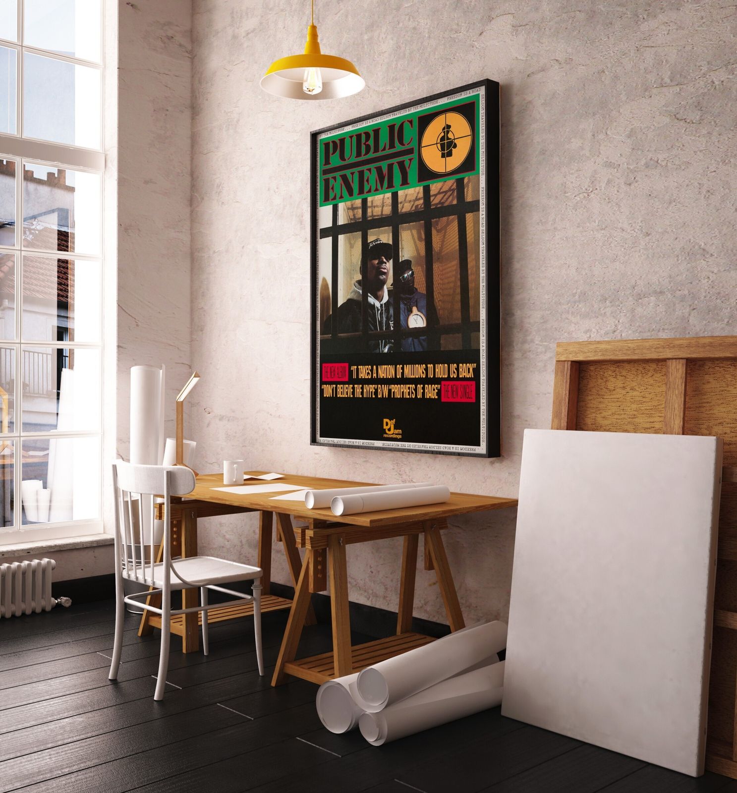 Public Enemy 'It Takes A Nation Of Millions' Original Vintage Poster, 1988 photo for sale