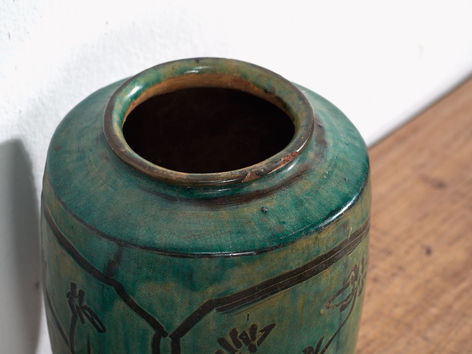 Antique Asian Vase With Floral Details (C.1820) #14 photo furniture