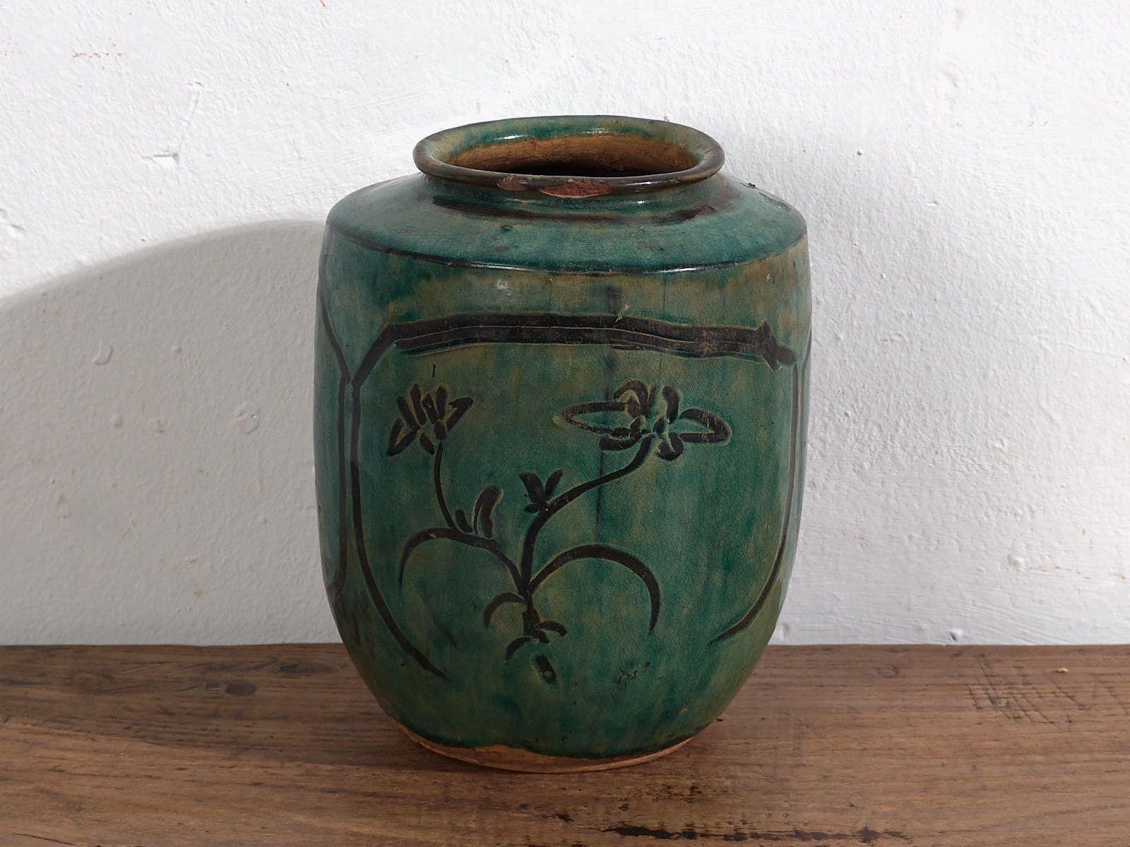 Antique Asian Vase With Floral Details (C.1820) #14 photo buy