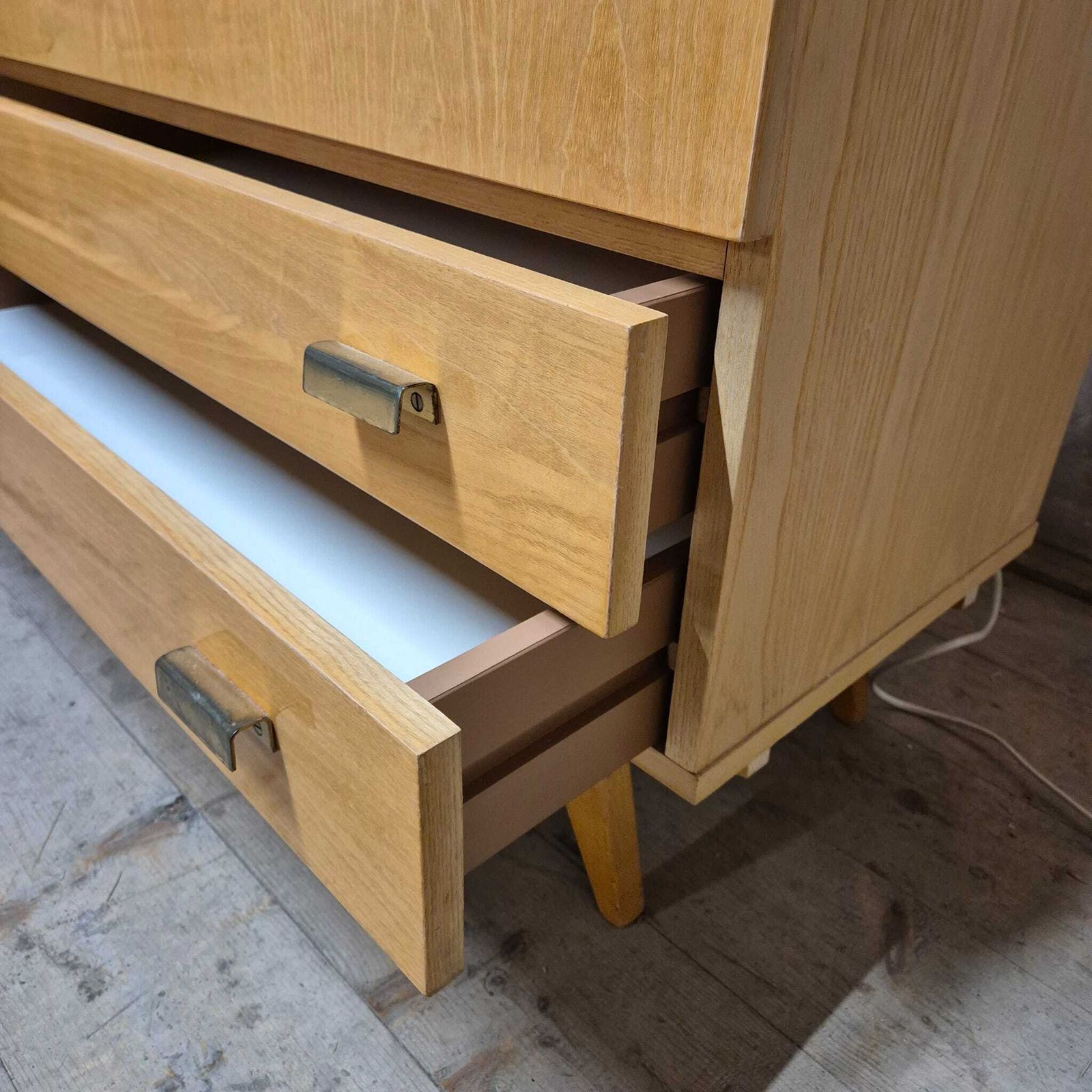 Vintage Chest Of Drawers, 1970s, Czechoslovakia – Light Finish photo furniture