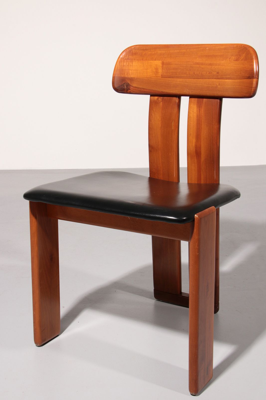 photo for sale Mario Marenco Walnut Sapporo Dining Chairs For Mobilgirgi, 1970s