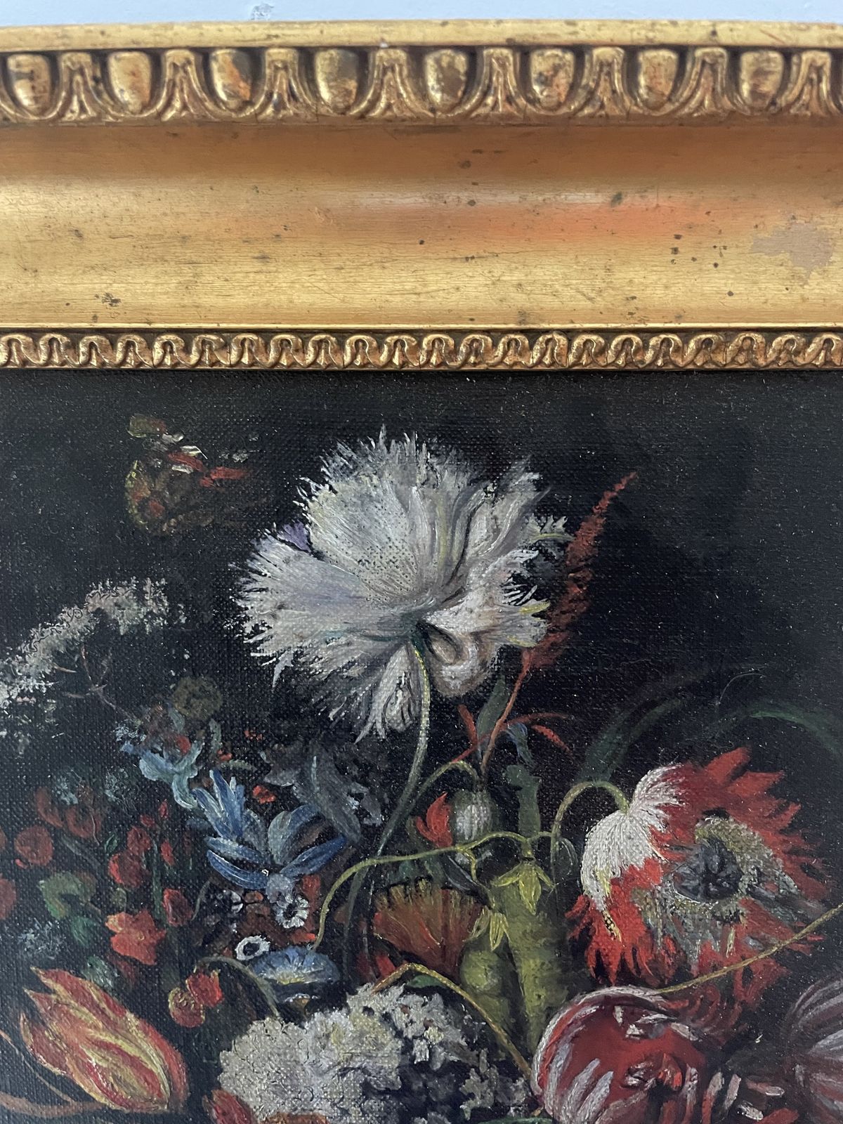 Early 20th Century Continental School, Flower Study, Oil On Canvas photo furniture