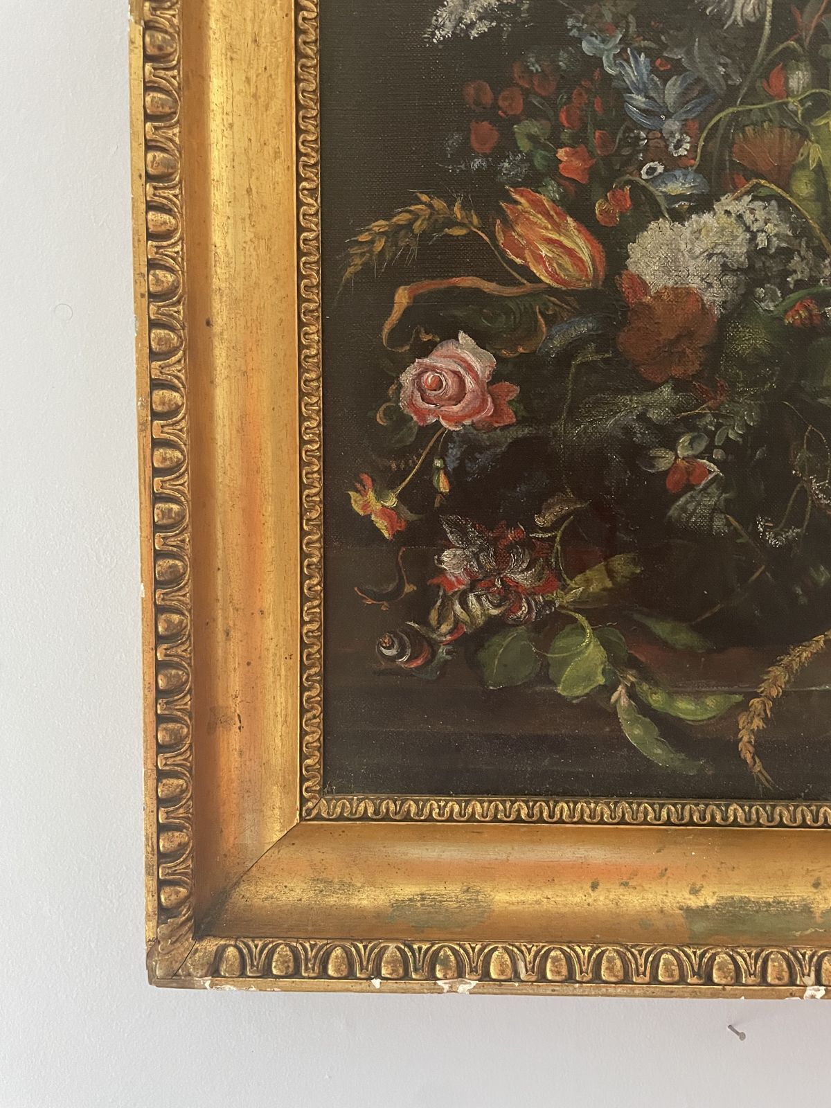 Early 20th Century Continental School, Flower Study, Oil On Canvas photo Art