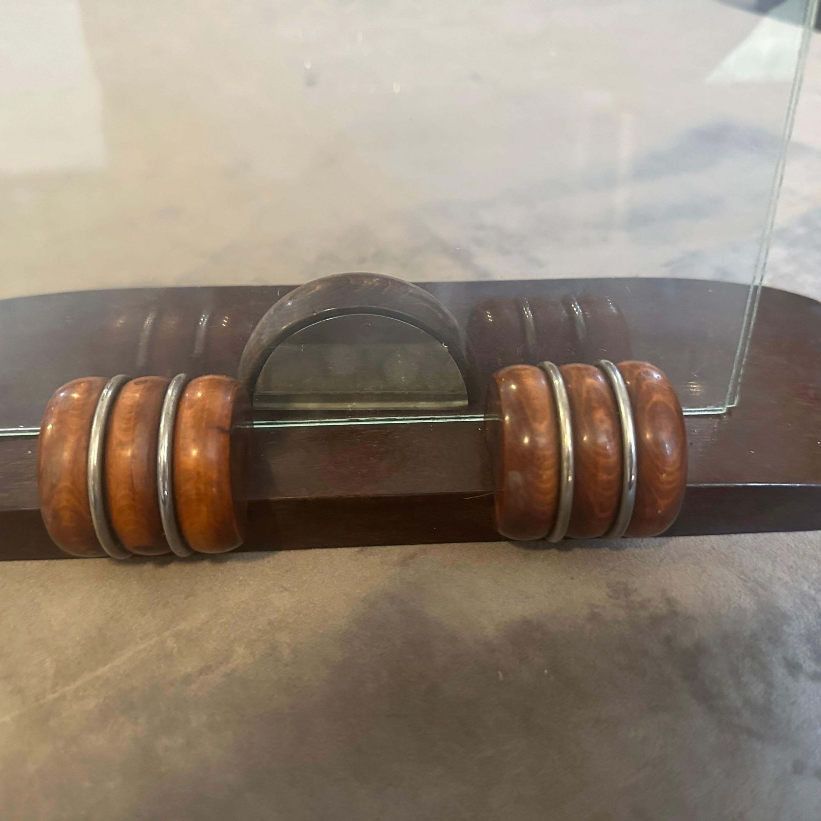An Elegant 1930s Wood And Chromed Metal French Picture Frame photo 613.0