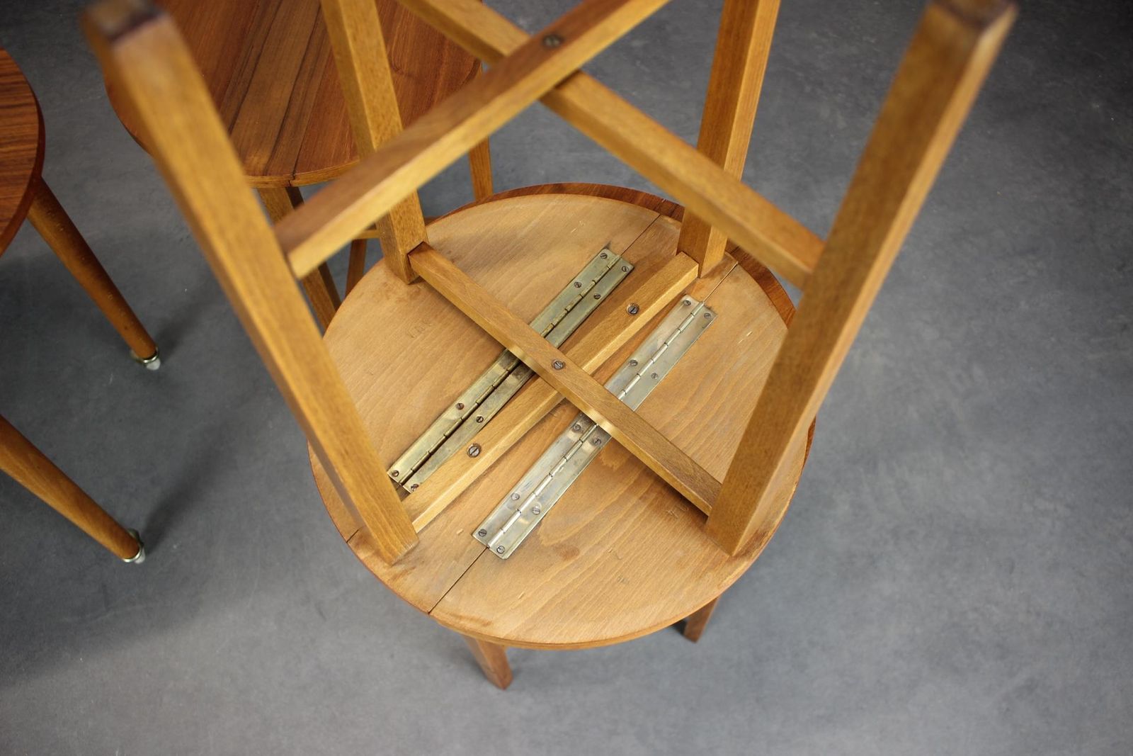 Restored Danish Teak Folding Table With Three Nesting Chairs By Poul Hundevad, 1 photo vinterior