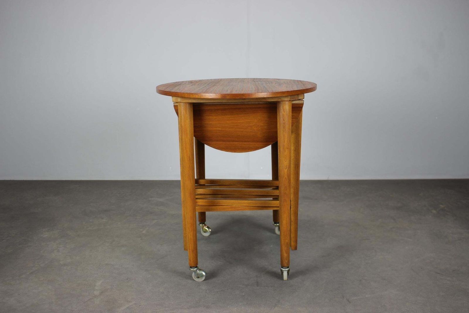 photo for sale Restored Danish Teak Folding Table With Three Nesting Chairs By Poul Hundevad, 1
