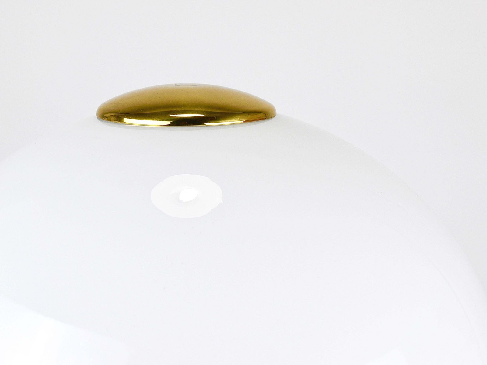 F. Fabbian Gold & White Murano Glass Mushroom Table Side Lamp, Italy, 1970s photo buy