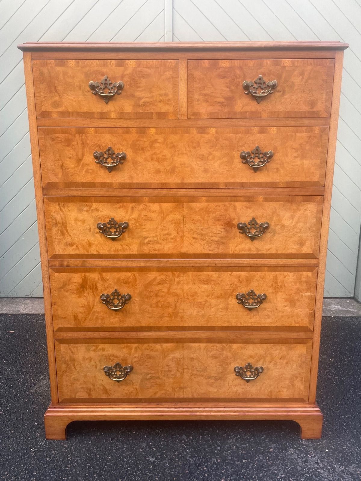 Quality Burr Walnut Chest Of Drawers photo vinterior
