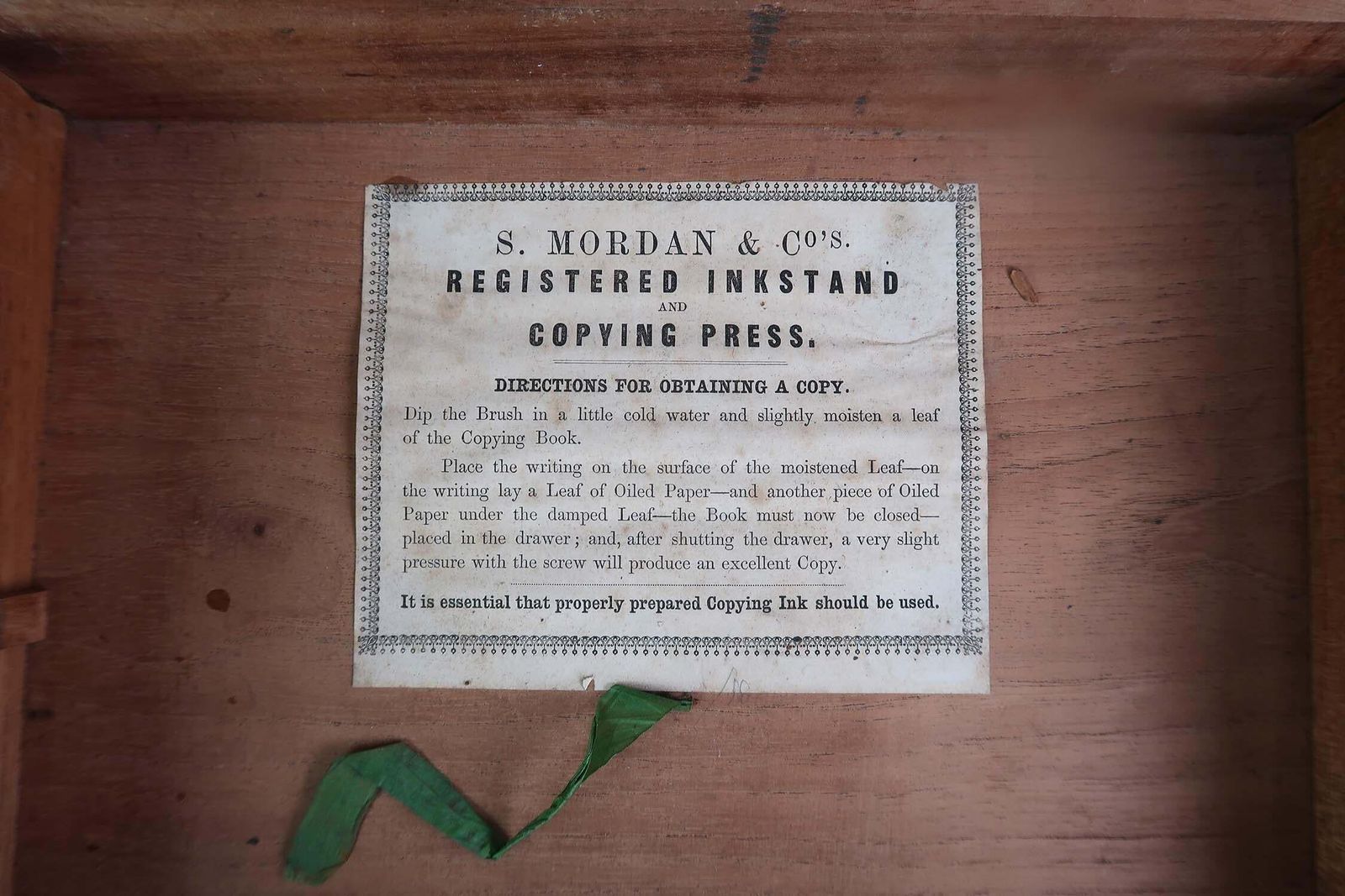 750.0 Antique Walnut Letter Box And Copying Press By Mordan. English Dated 1856 photo