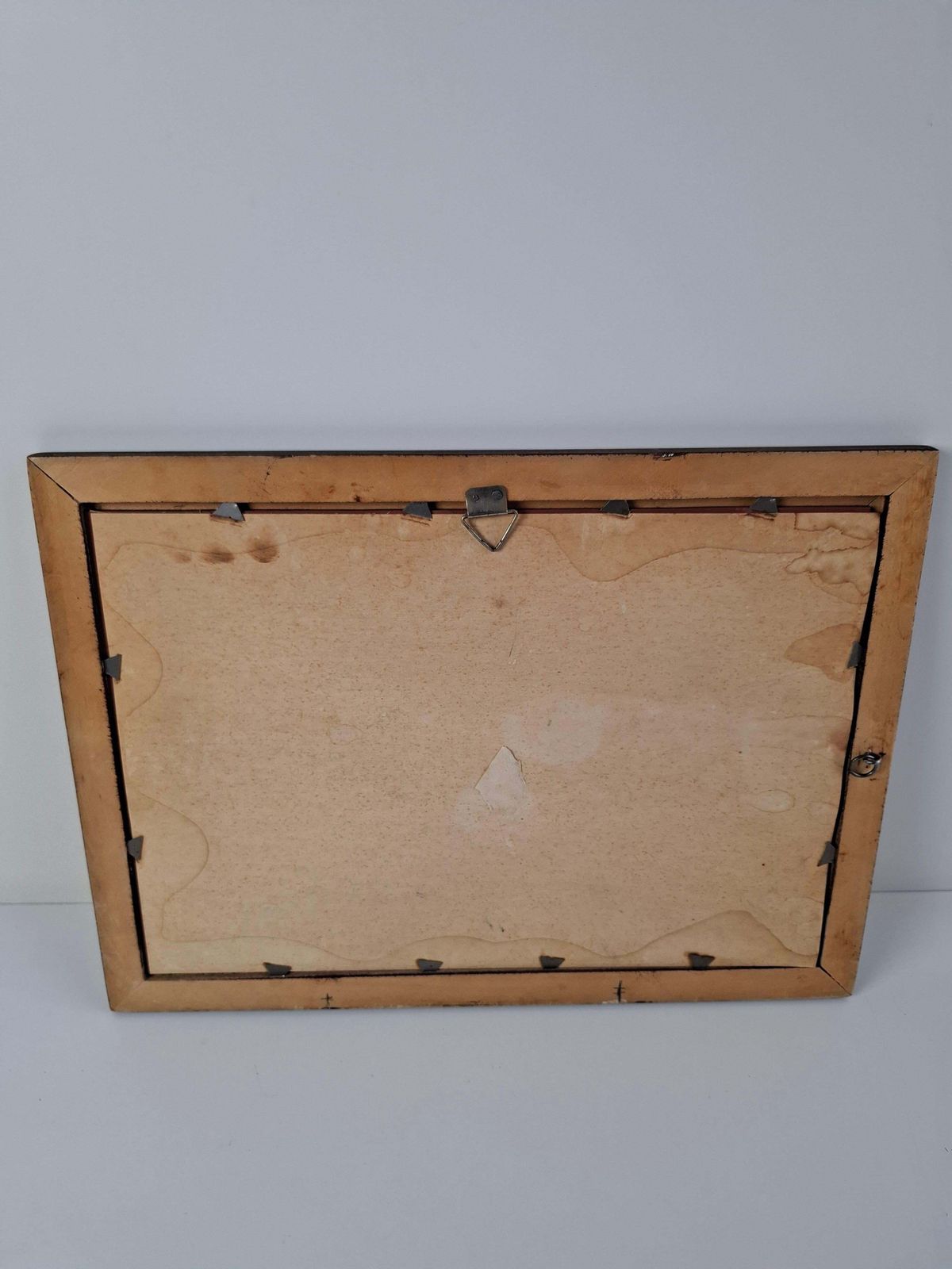 1960s Czechoslovak Mid Century Wooden Mirror With Graphic Frame Detail photo buy
