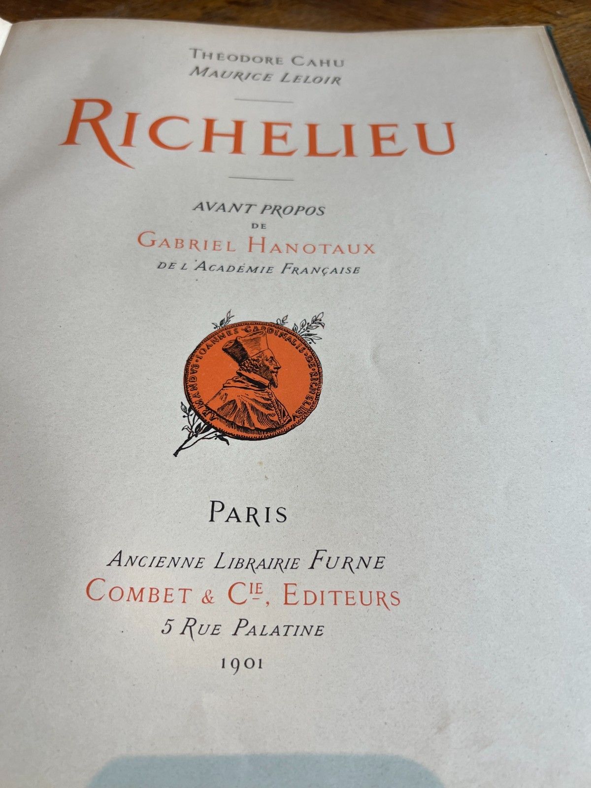 Richeulieu Par T Cahu Et M Leloir / Livre Ancien /Livre Rare XX Siècle photo furniture