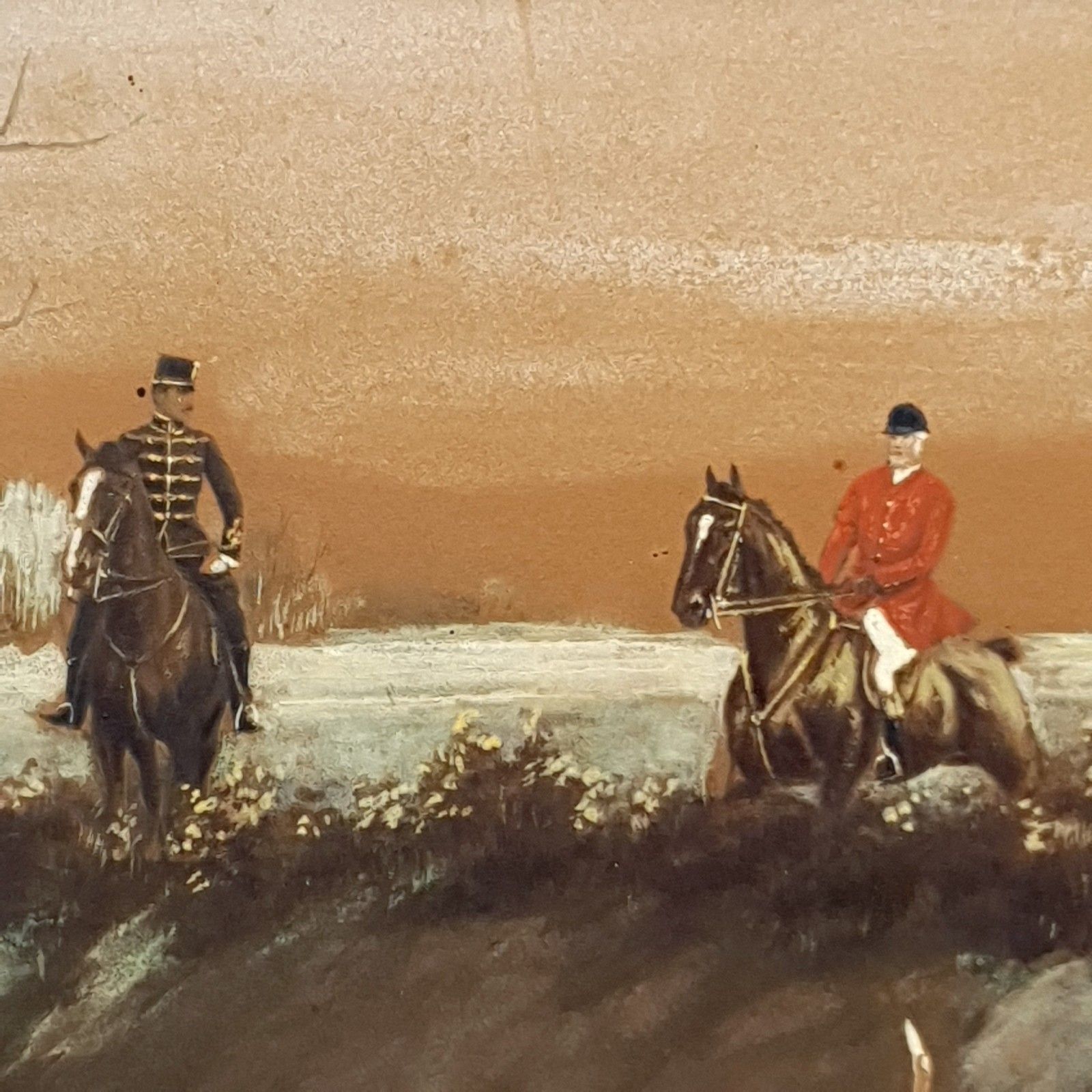 photo vinterior Signed Josef Pirka Watercolour Equestrian Hunting Scene 1906 Bohemia Antique Art