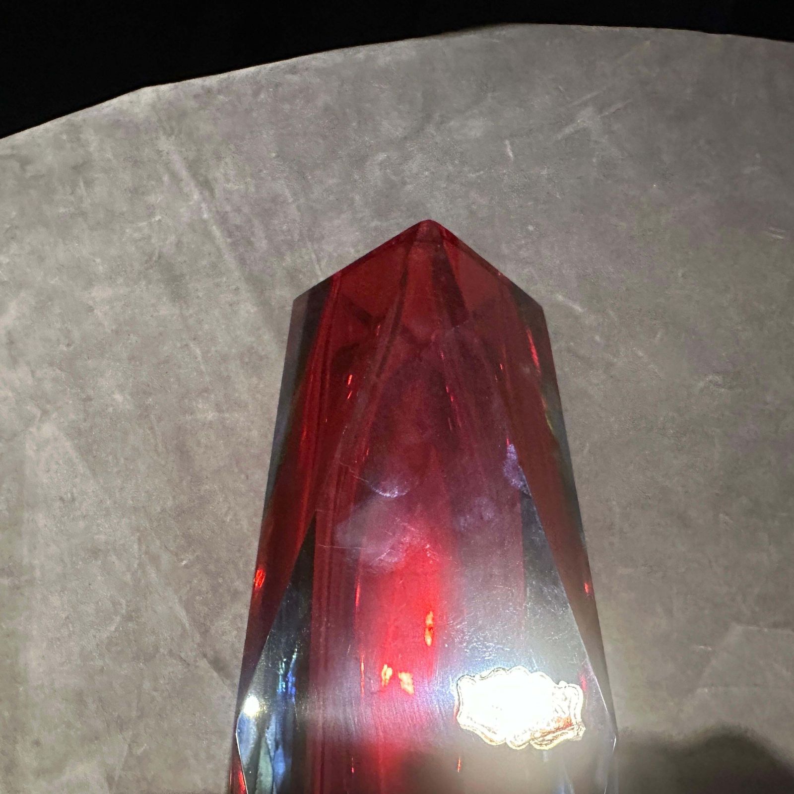 1970s Modernist Red Faceted Murano Glass Vase By Seguso photo vinterior