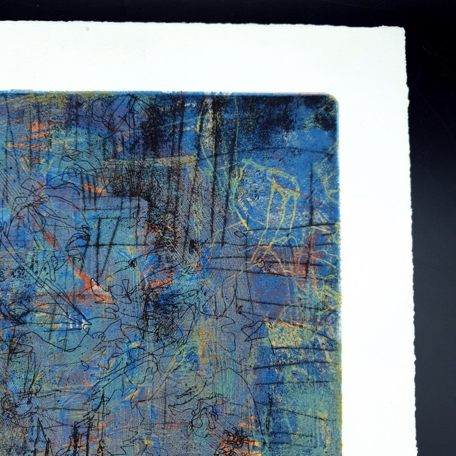 Dom Theobald Signed Limited Print Etching 1995 Named Blue Still Life H37xl33cm photo 200.0