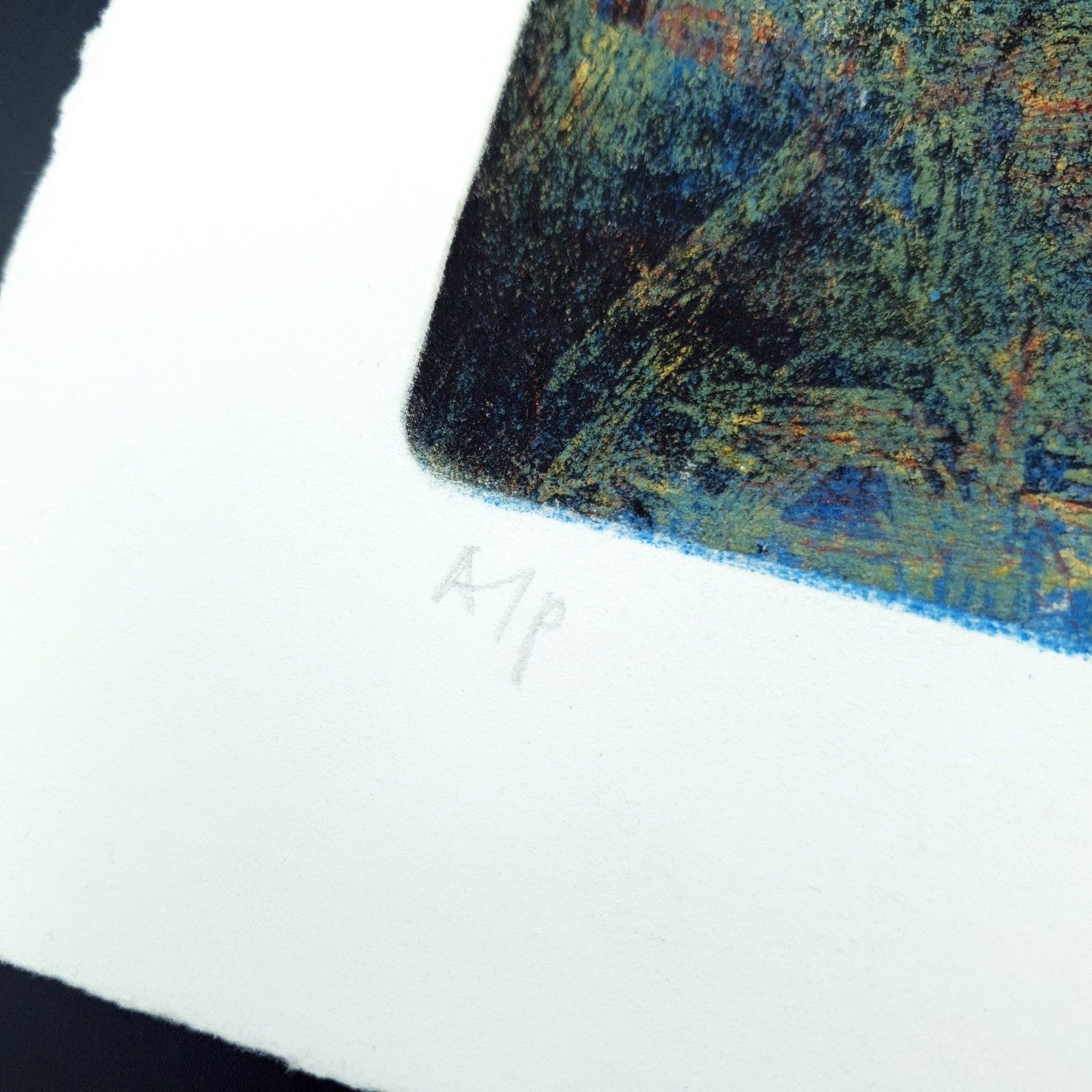 200.0 Dom Theobald Signed Limited Print Etching 1995 Named Blue Still Life H37xl33cm photo