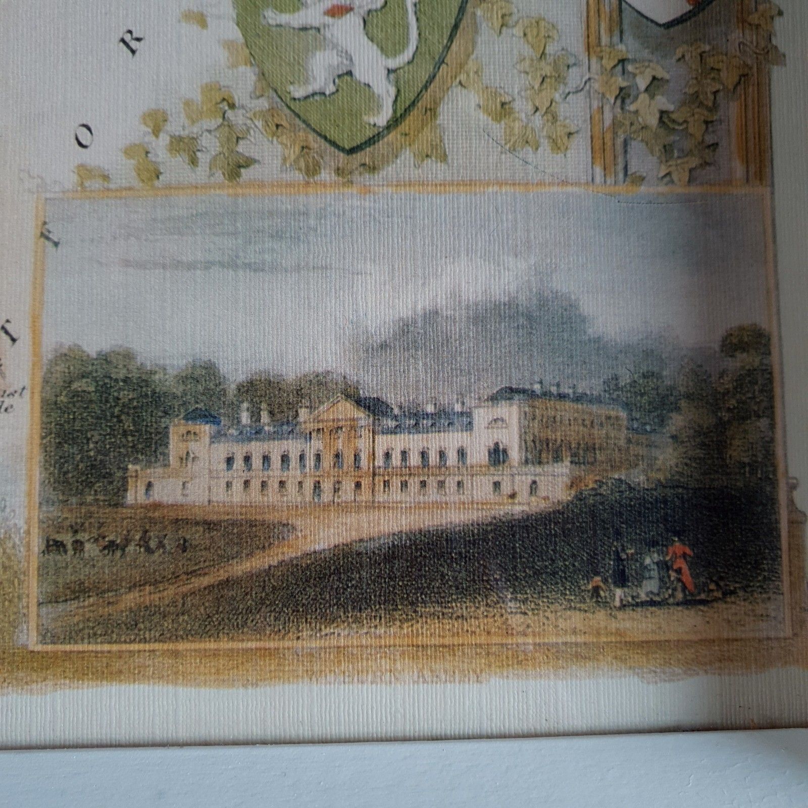 photo vintage Reproduction Print Map Of Bedfordshire William Schmollinger Artist 1832 L43x54cm