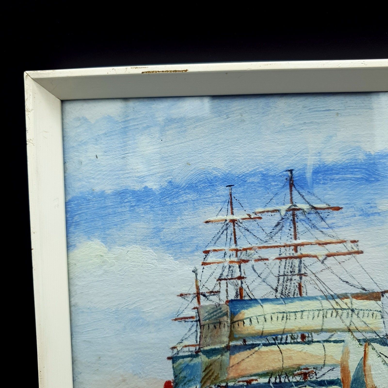 Captain George Young Signed Oil Painting Aristides C1930s Clan Line W31.5x20.2cm photo for sale