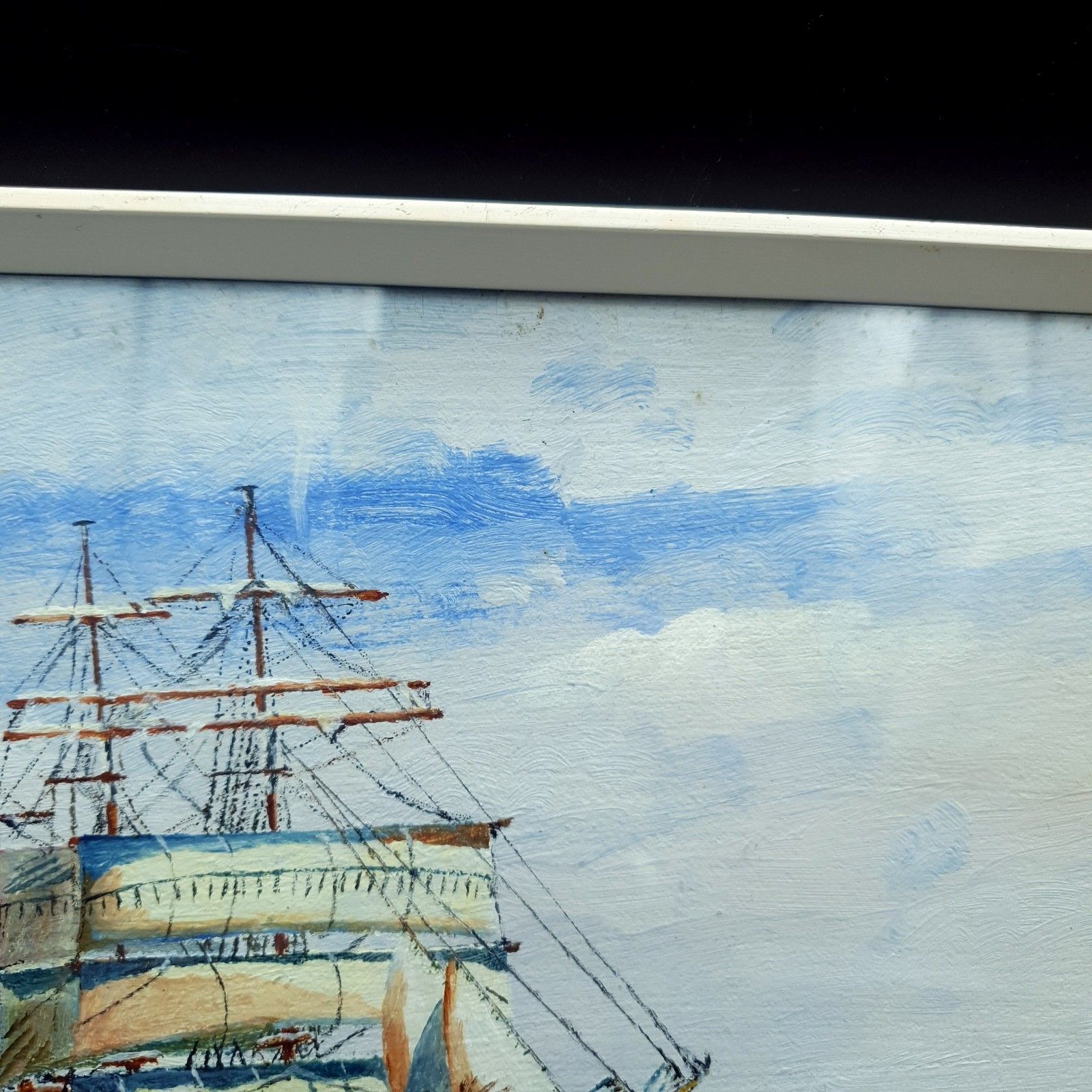 Captain George Young Signed Oil Painting Aristides C1930s Clan Line W31.5x20.2cm photo Art