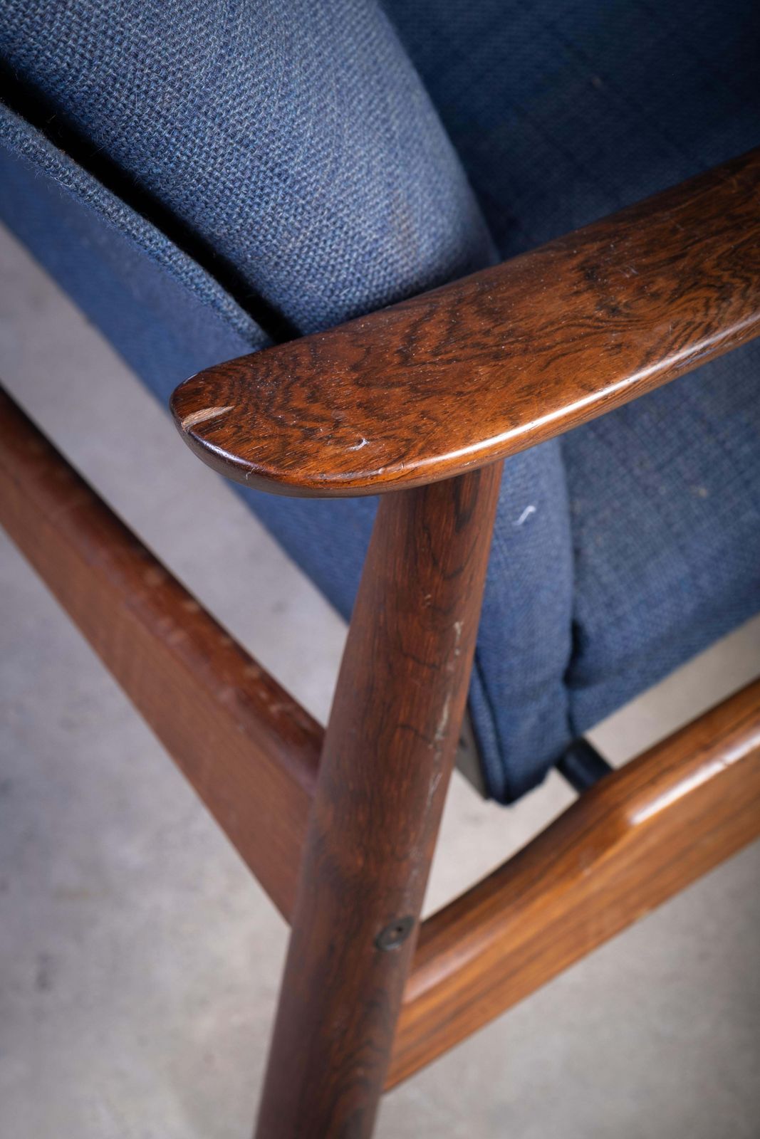 Verstelbare Lounge Chair In Palissander Van Søren Ladefoged, Deens Design, Ca. Jaren 1960 photo vintage