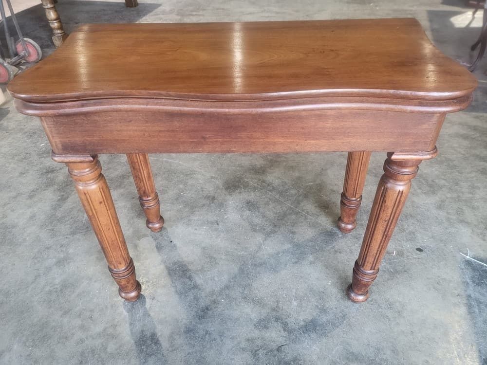 Antique Serpentine Extending Dining Occasional Hall Desk Table