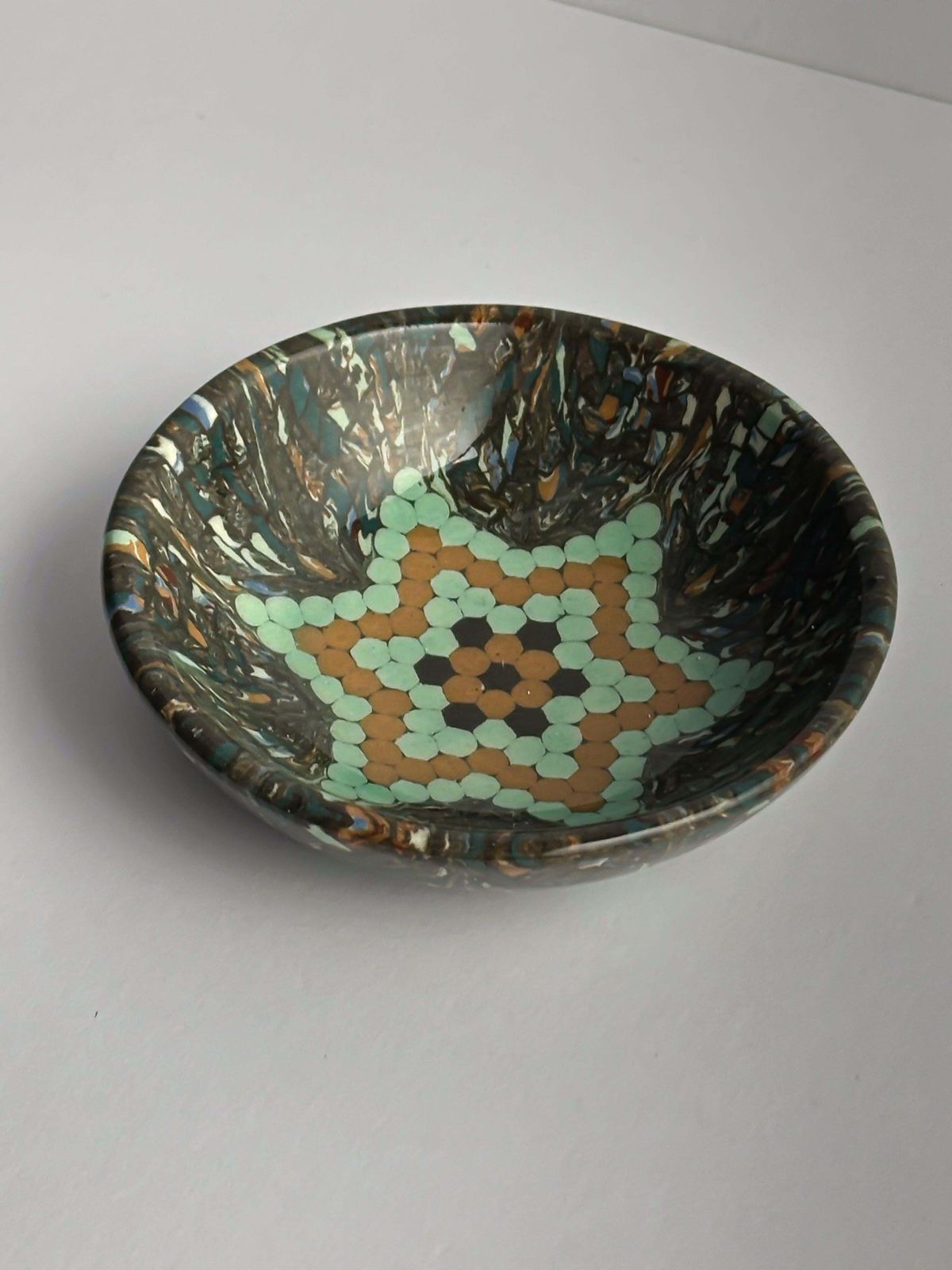 Jean Gerbino Vallauris Mosaic Ceramic Bowl, France, 1950s photo vinterior