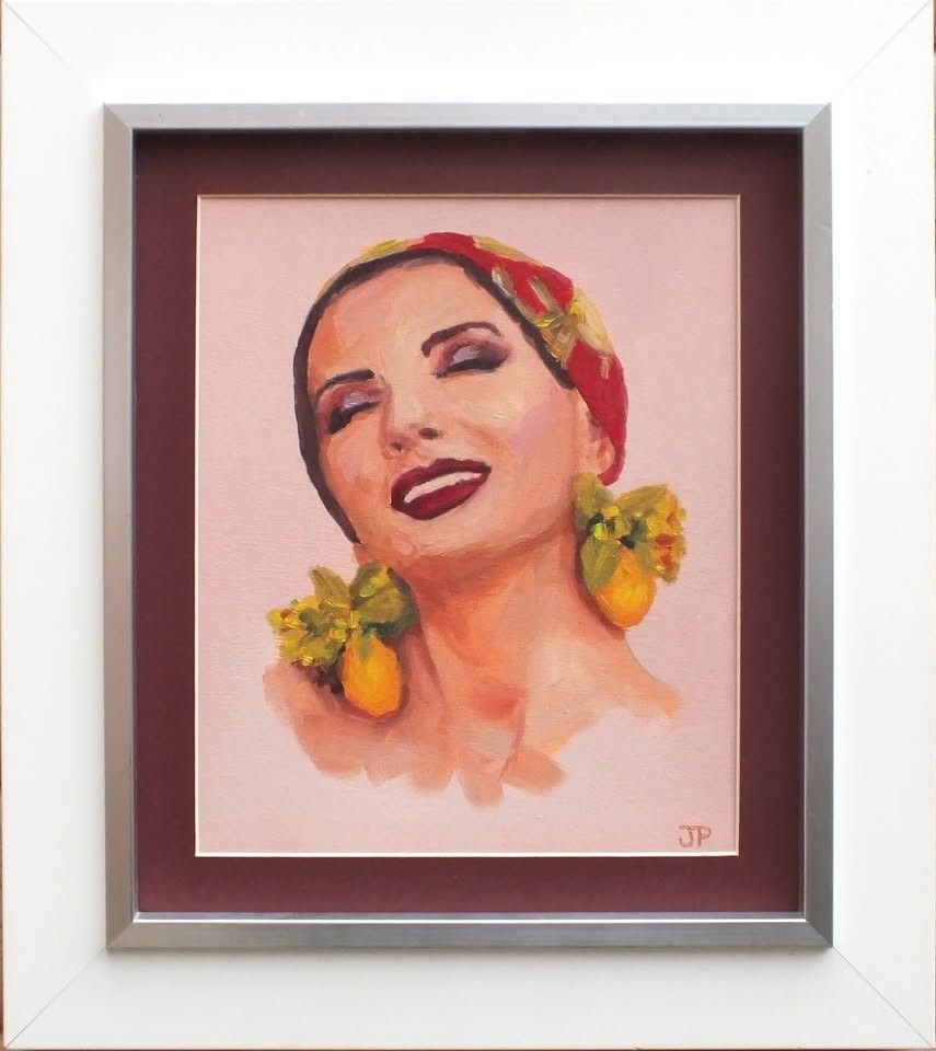 Young Woman Portrait Oil Painting Signed Framed Original photo furniture