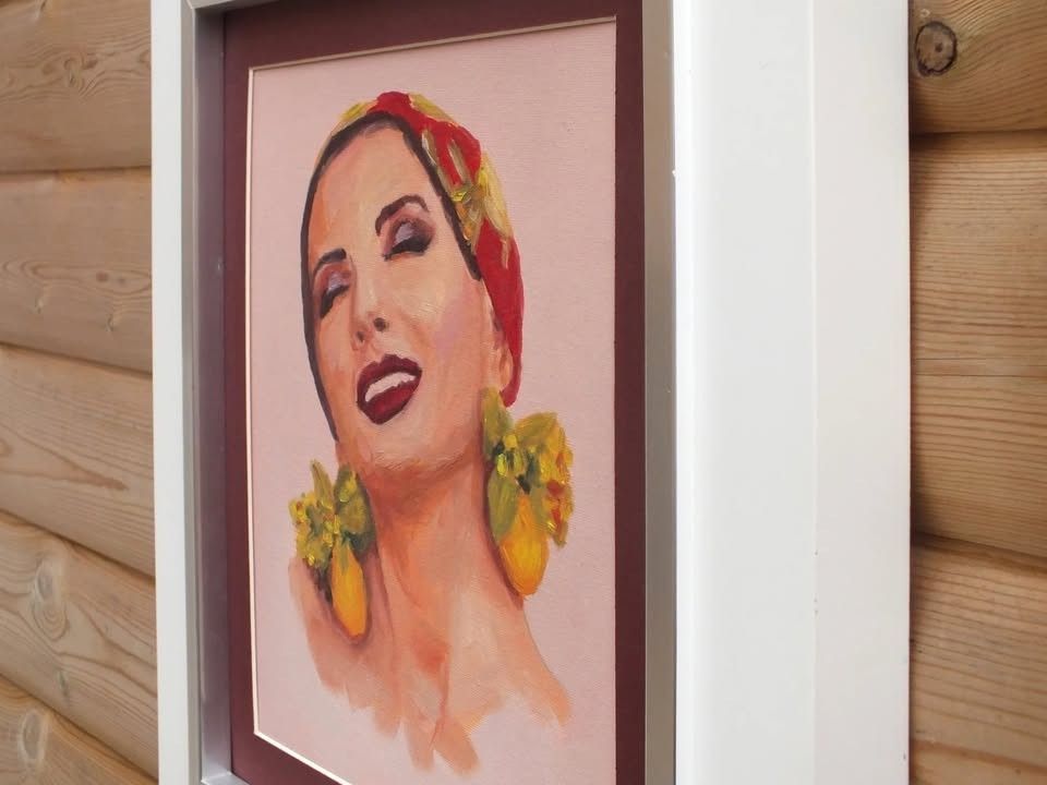Young Woman Portrait Oil Painting Signed Framed Original photo vinterior