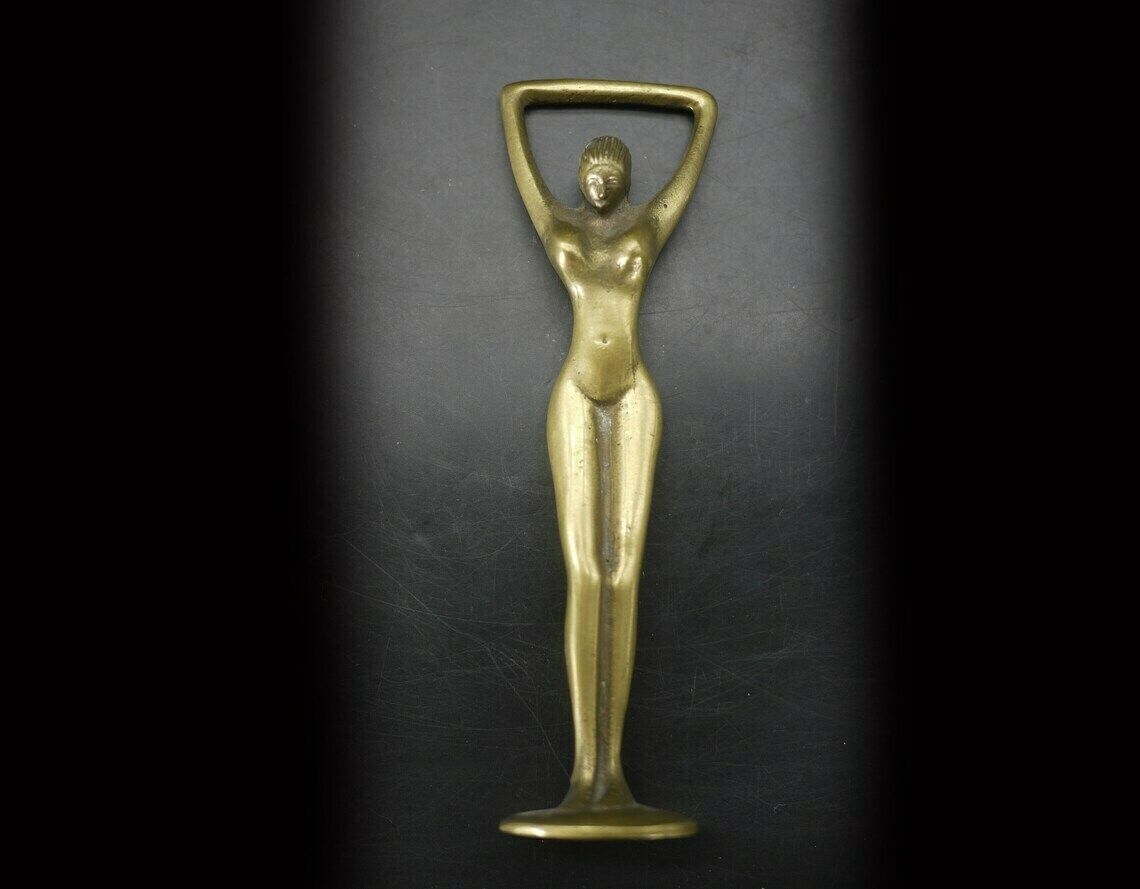 Art Deco Brass Nude Lady Bottle Opener photo furniture