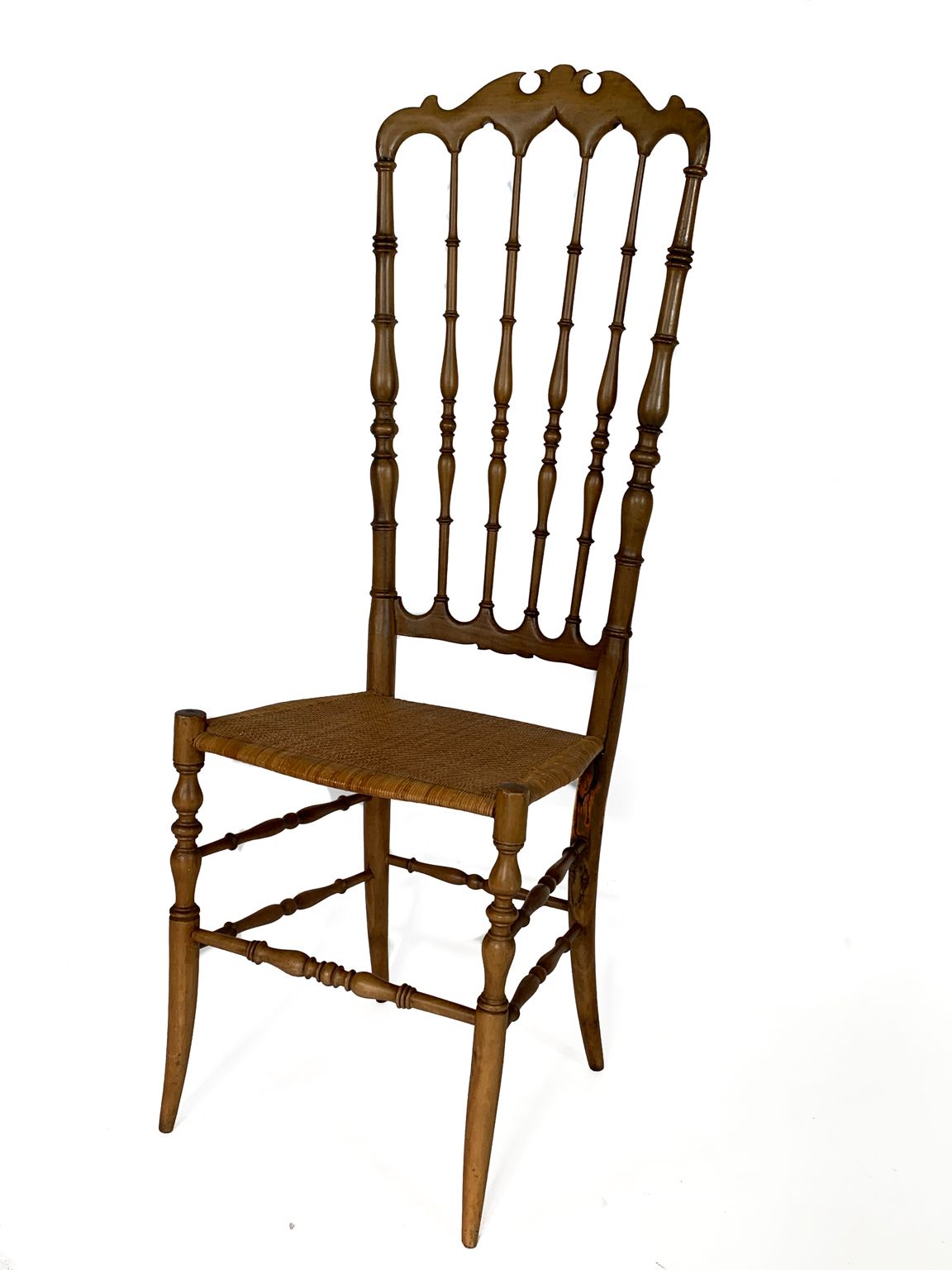 Chiavari Mid Century Modern Beechwood Chair 1940s Italy, Stunning Quality.