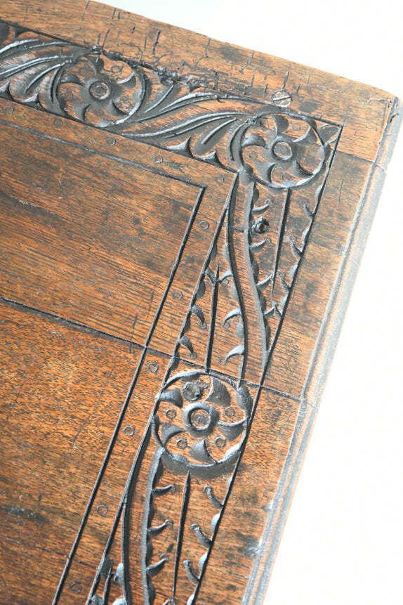Carved Oak Occasional Table, 1800s photo 345.0