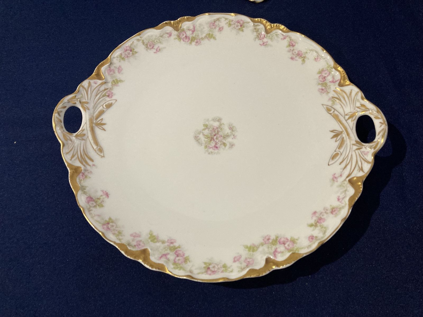 Antique Haviland Limoges Pink Roses, Gold Laurel Wreaths Dinner Set photo Home Fixtures