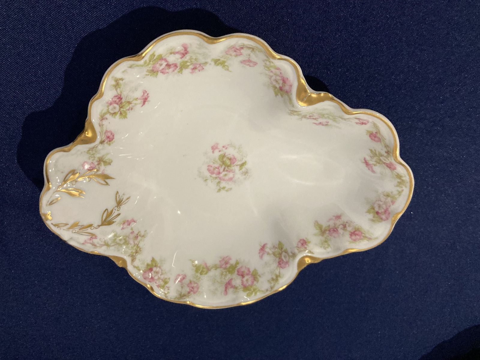 Antique Haviland Limoges Pink Roses, Gold Laurel Wreaths Dinner Set photo 1299.0