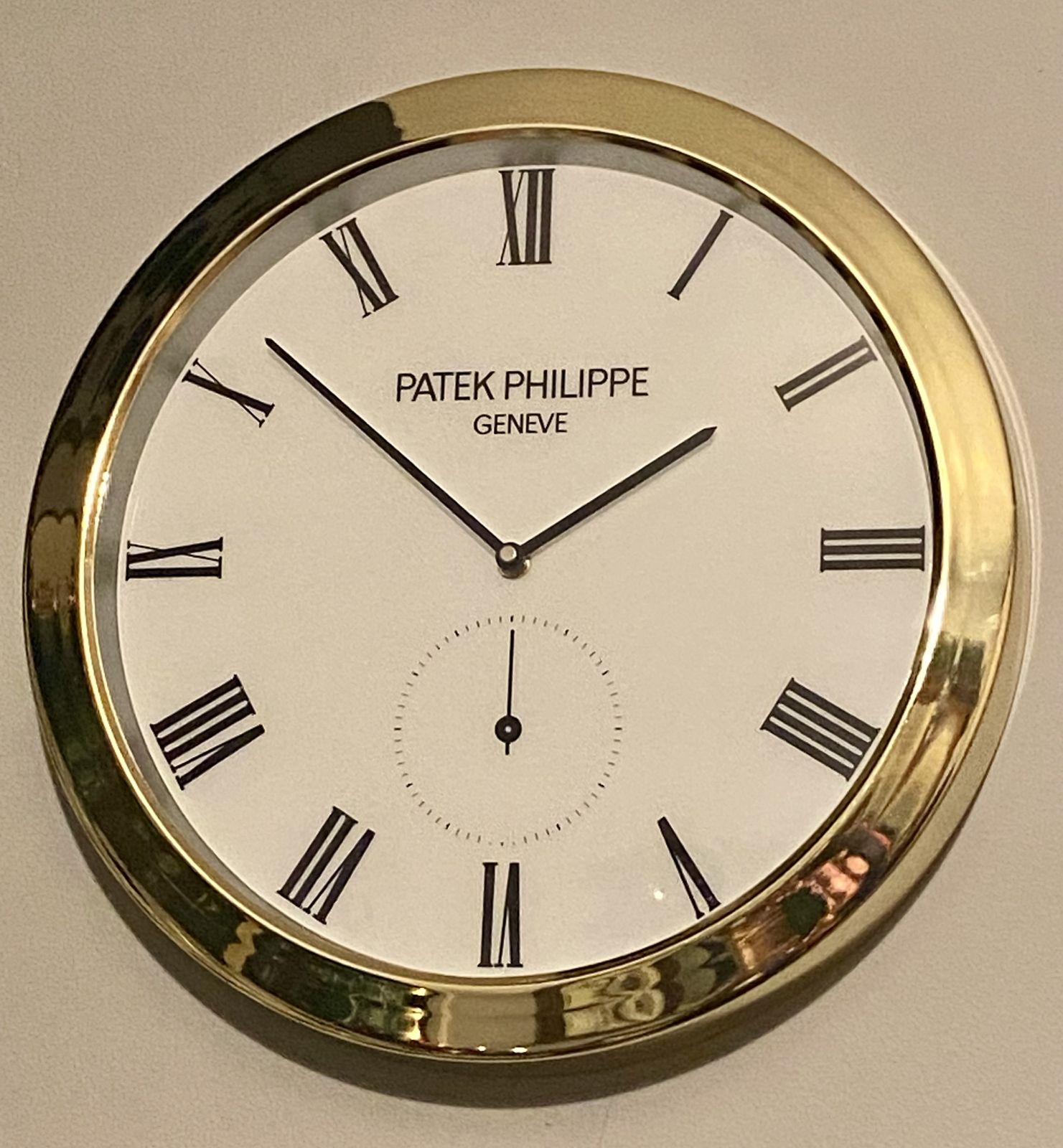 photo for sale Patek Philippe Geneve Swiss Perpetual Calendar Chronograph Nautilus Dealer Promo Luxury Watch Shop Wall Clock Chronograph Timepiece