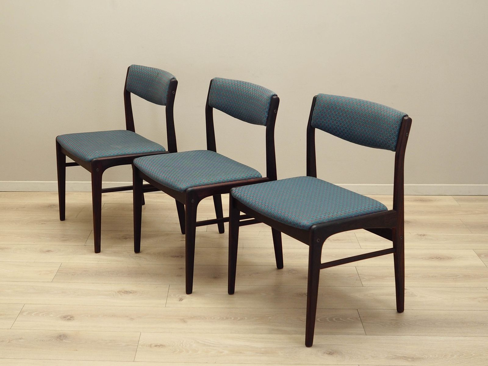 Set Of Three Vintage Chairs Danish Design 1970s Production Denmark photo for sale