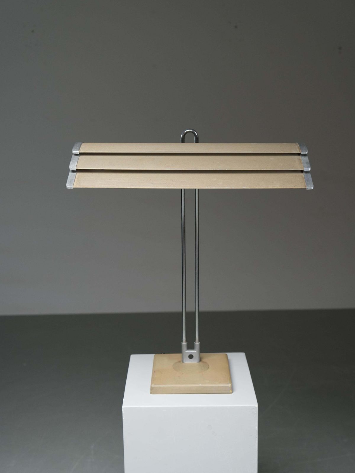 Desk Lamp In Casted Iron, Steel And Ribbed Aluminium, France, 1960's photo furniture
