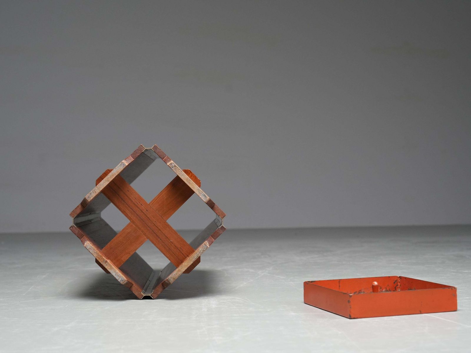 Home Decor Ico Parisi Umbrella Stand For Stildomus In Walnut And Metal, Italy, 1950's photo