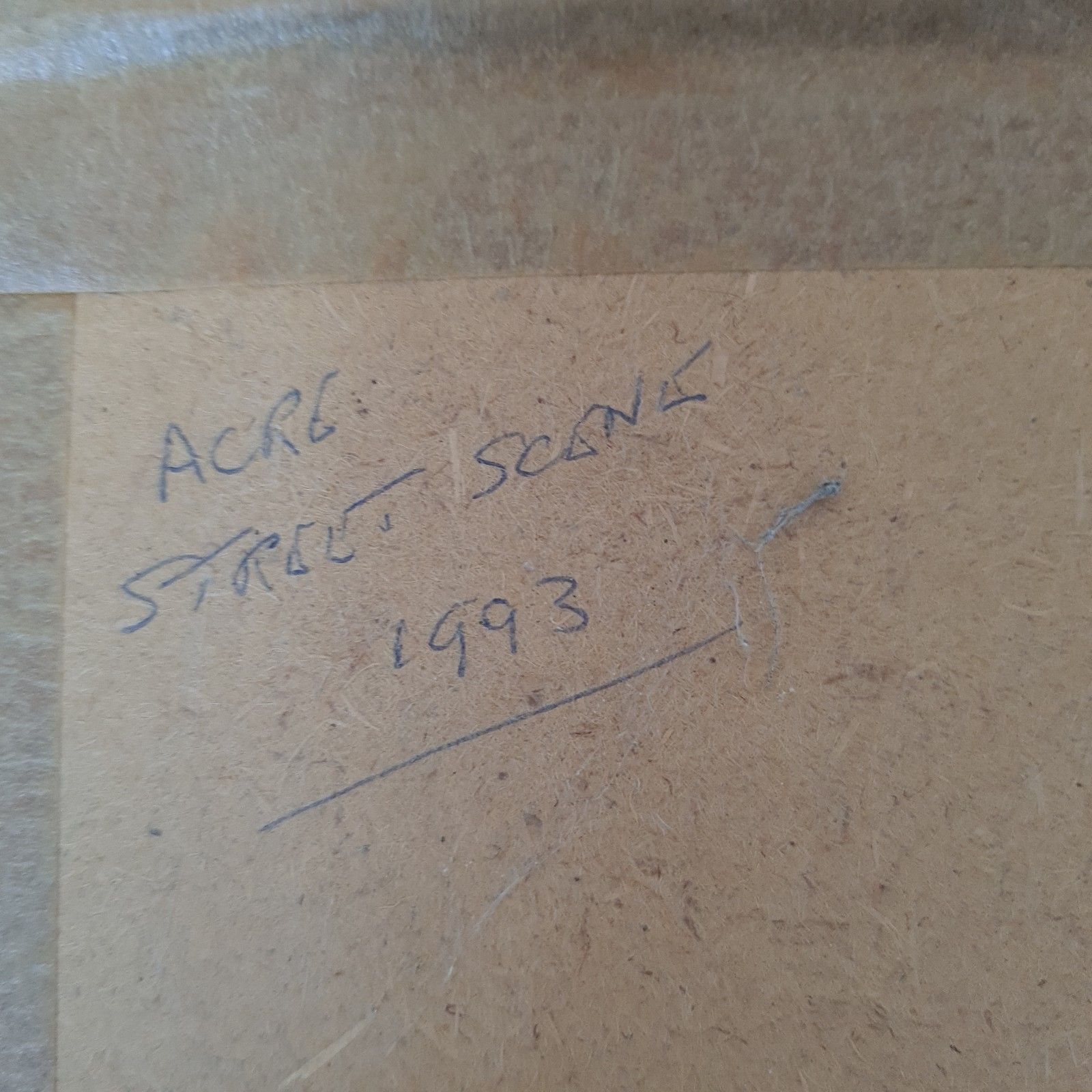 photo for sale D Winston Signed Oil Painting Acre Street Scene 1993 Akko Israel W40cm X H30cm