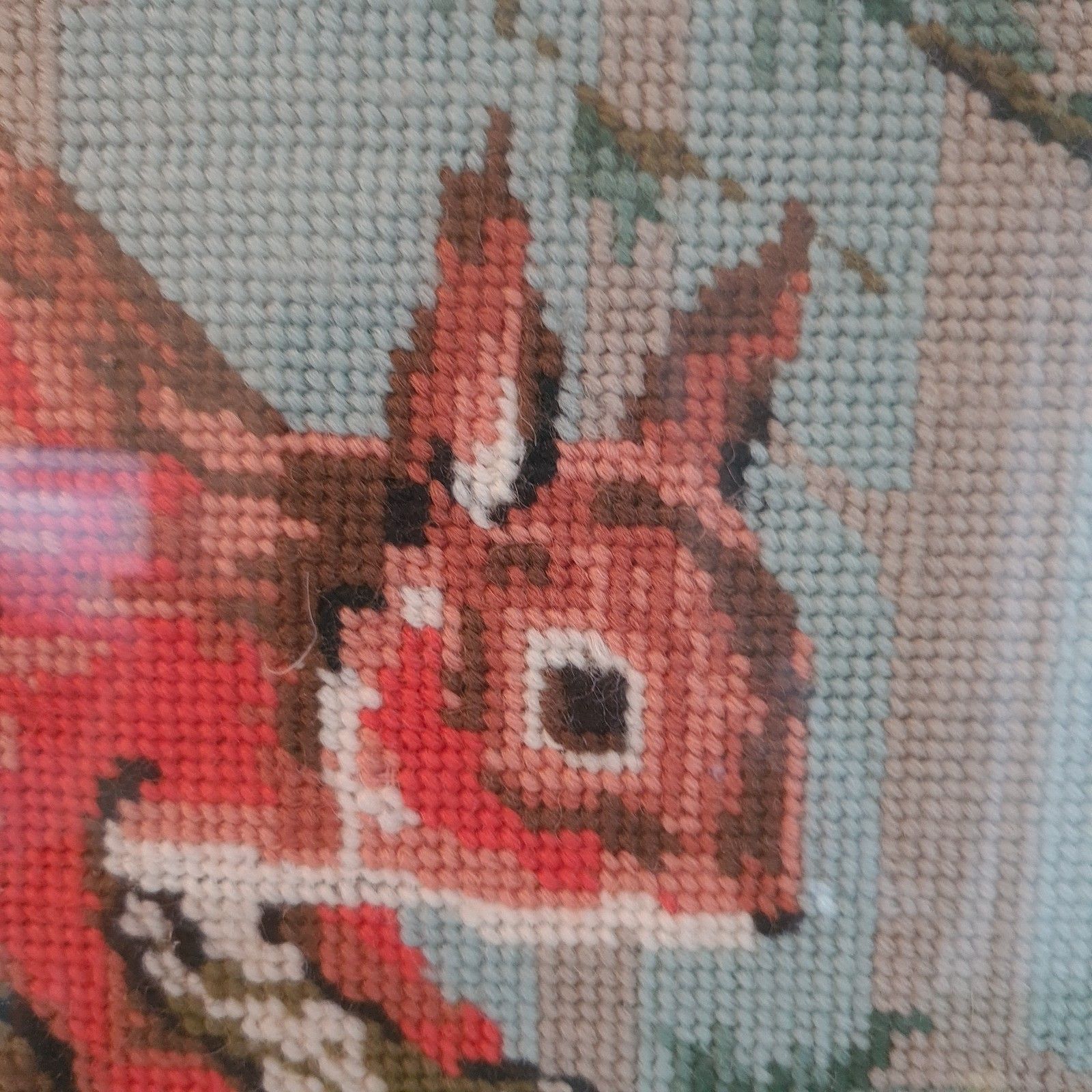 Red Squirells Complete Cross Stich Embroidery Forest Woodland Retro W41 × H56 Cm photo vinterior