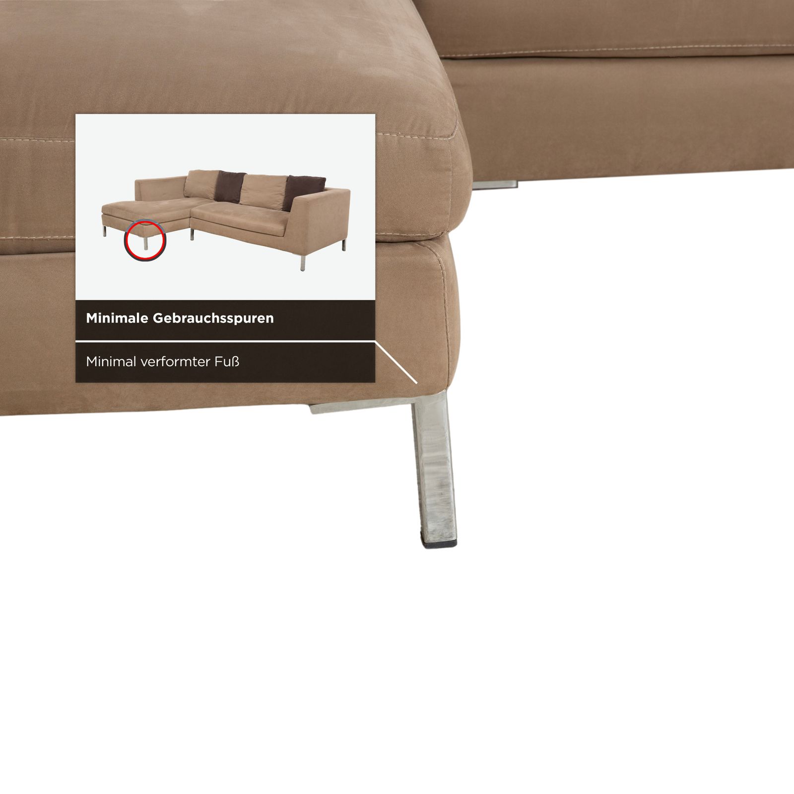 La Nouva Casa Luca Fabric Corner Sofa Beige photo buy