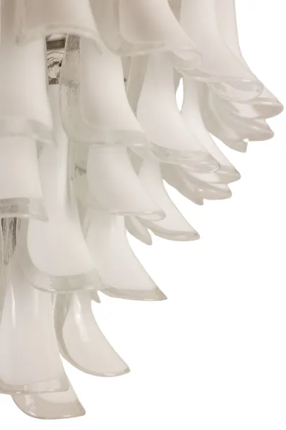 Murano Glass Chandelier In White And Translucent Glass. Contemporary photo furniture