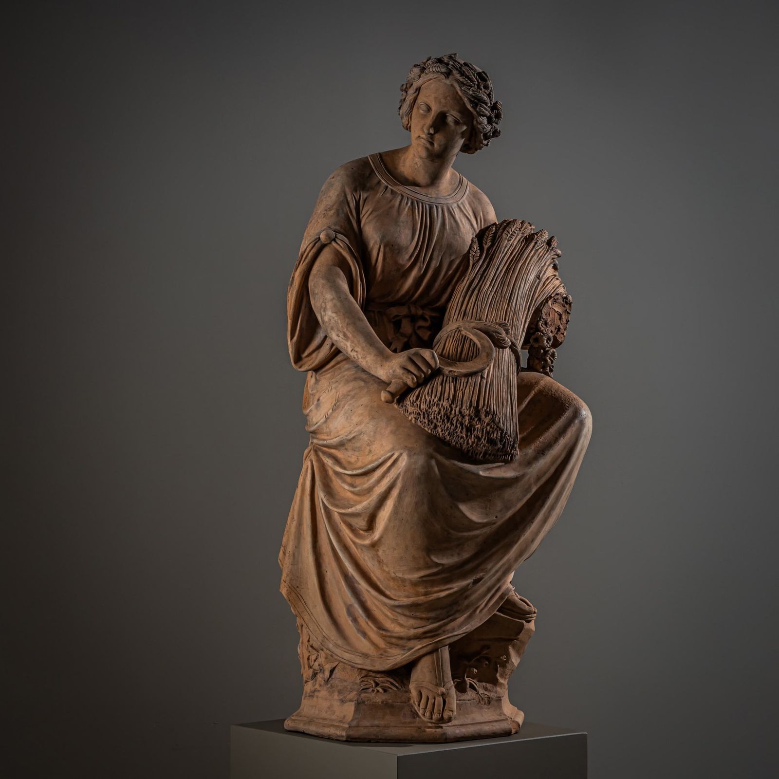 photo furniture Zomer, Herfst En Winter – Terracottasculpturen, Gesigneerd En Gedateerd Door Franz Melnitzky, 1855