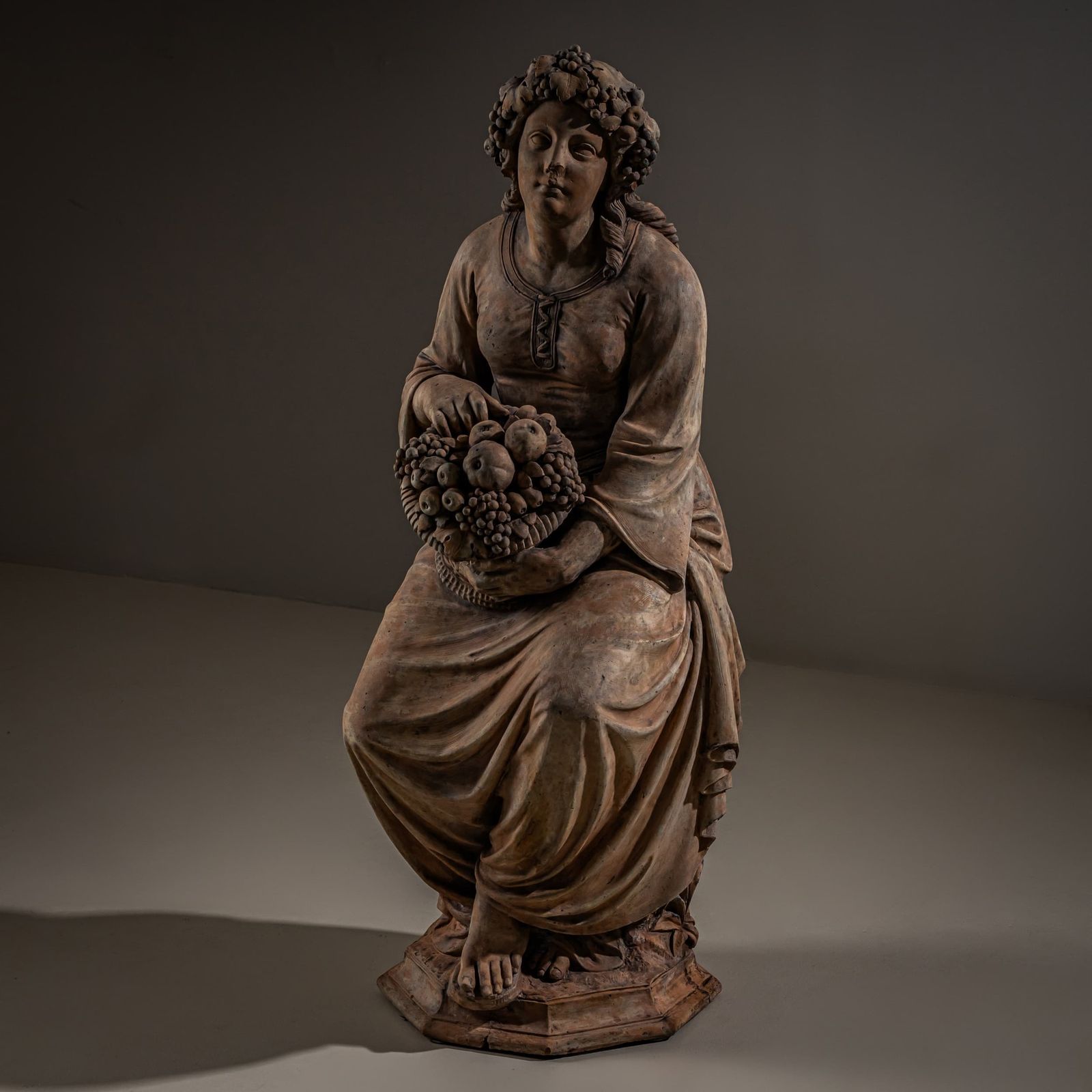 photo for sale Zomer, Herfst En Winter – Terracottasculpturen, Gesigneerd En Gedateerd Door Franz Melnitzky, 1855