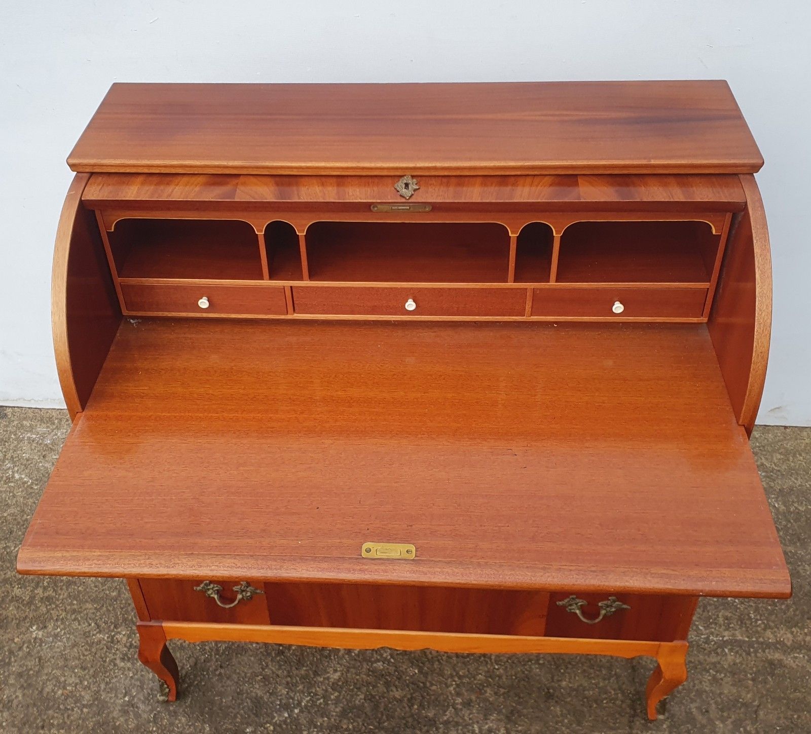 Mid Century 1960s Roll Top Teak Bureau / Desk By Egon Ostergaard photo buy