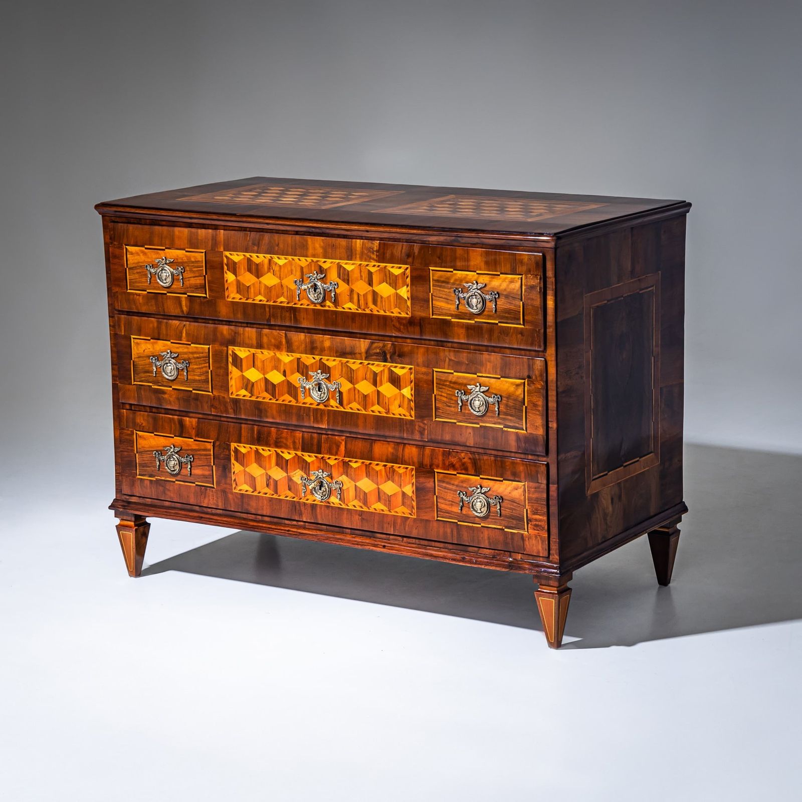 photo for sale Louis XVI Marquetry Chest Of Drawers, Late 18th Century