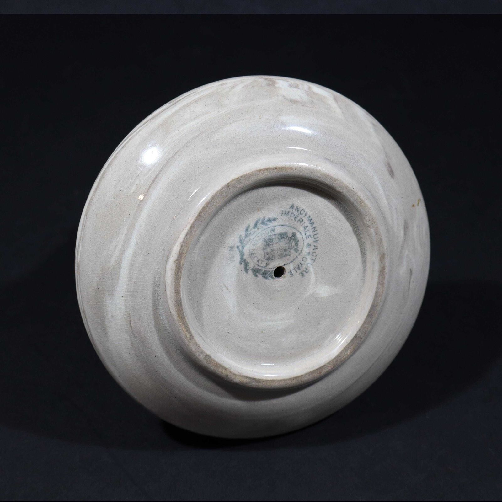 Antique Large Match Striker And Holder By Nimy Mouzin Lecat In Marbled Ceramic photo buy
