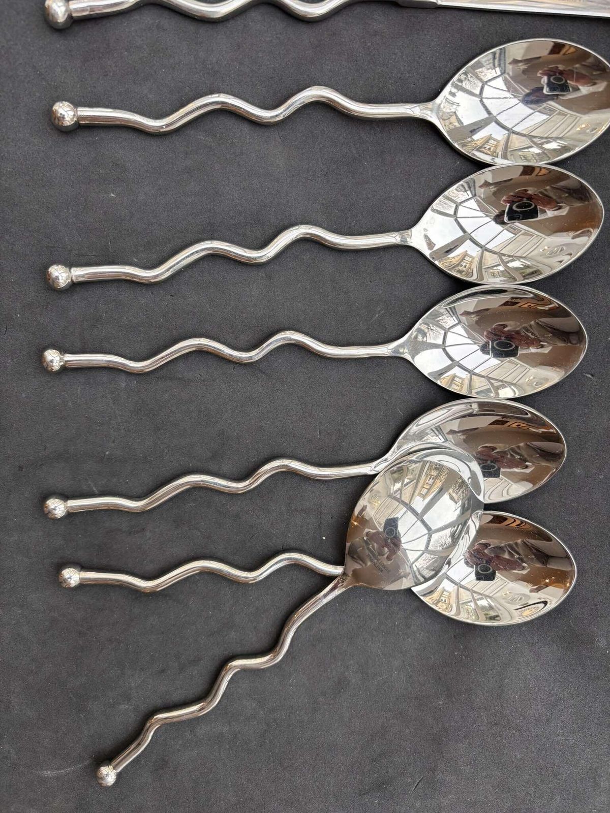Set 24 Flatware Twist Cutlery Twisted Forged Brutalist Decor Medieval Viking Postmodern Flatware Handmade 6 Couple Gift Wedding photo vintage