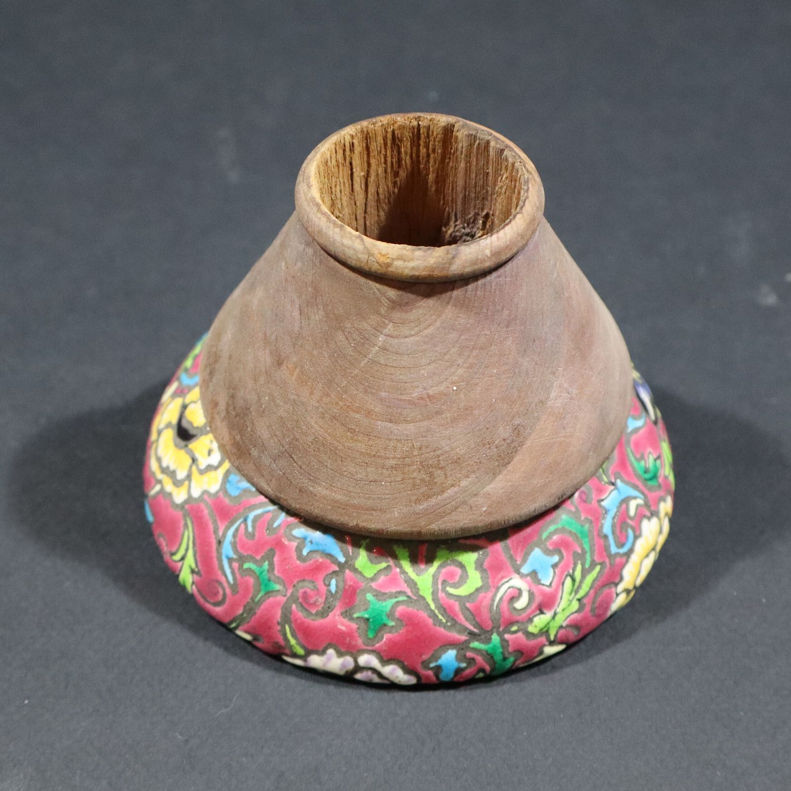 French Art Deco Floral Match Holder Striker In Longwy Pottery photo furniture