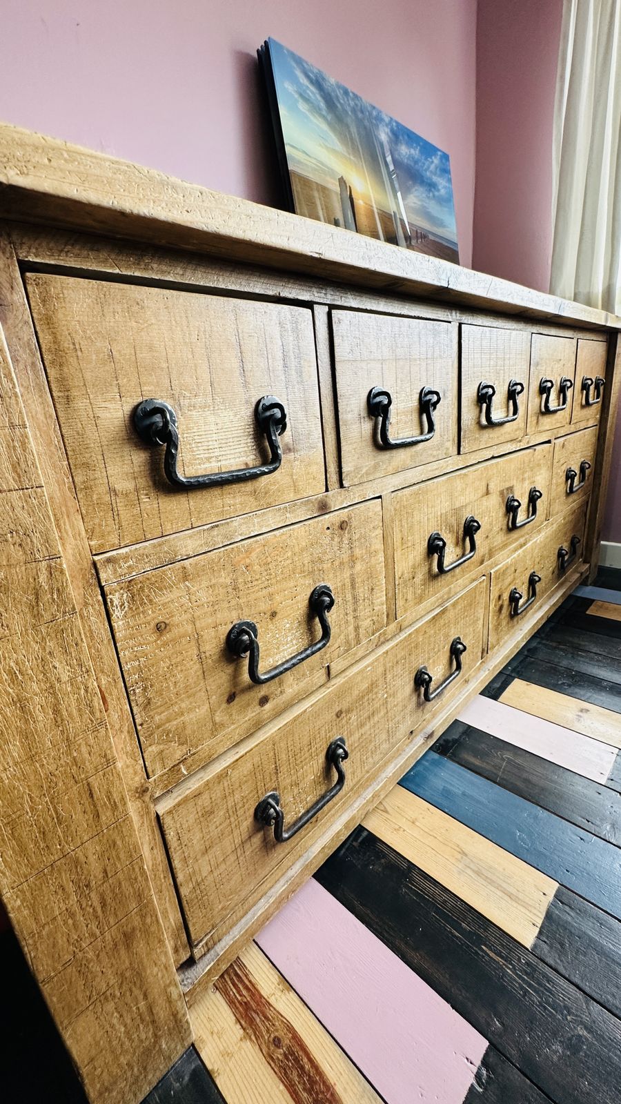 Extra Large Solid Pine Wood Chest Of Drawers photo 2000.0