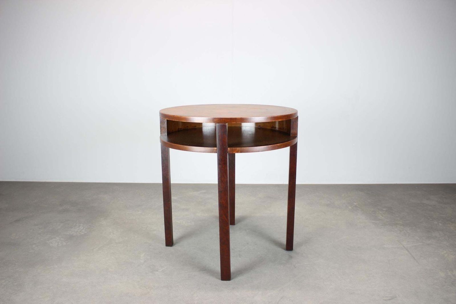 Art Deco Mahogany Veneer Table, Czechoslovakia, 1930s, Restored photo Furniture
