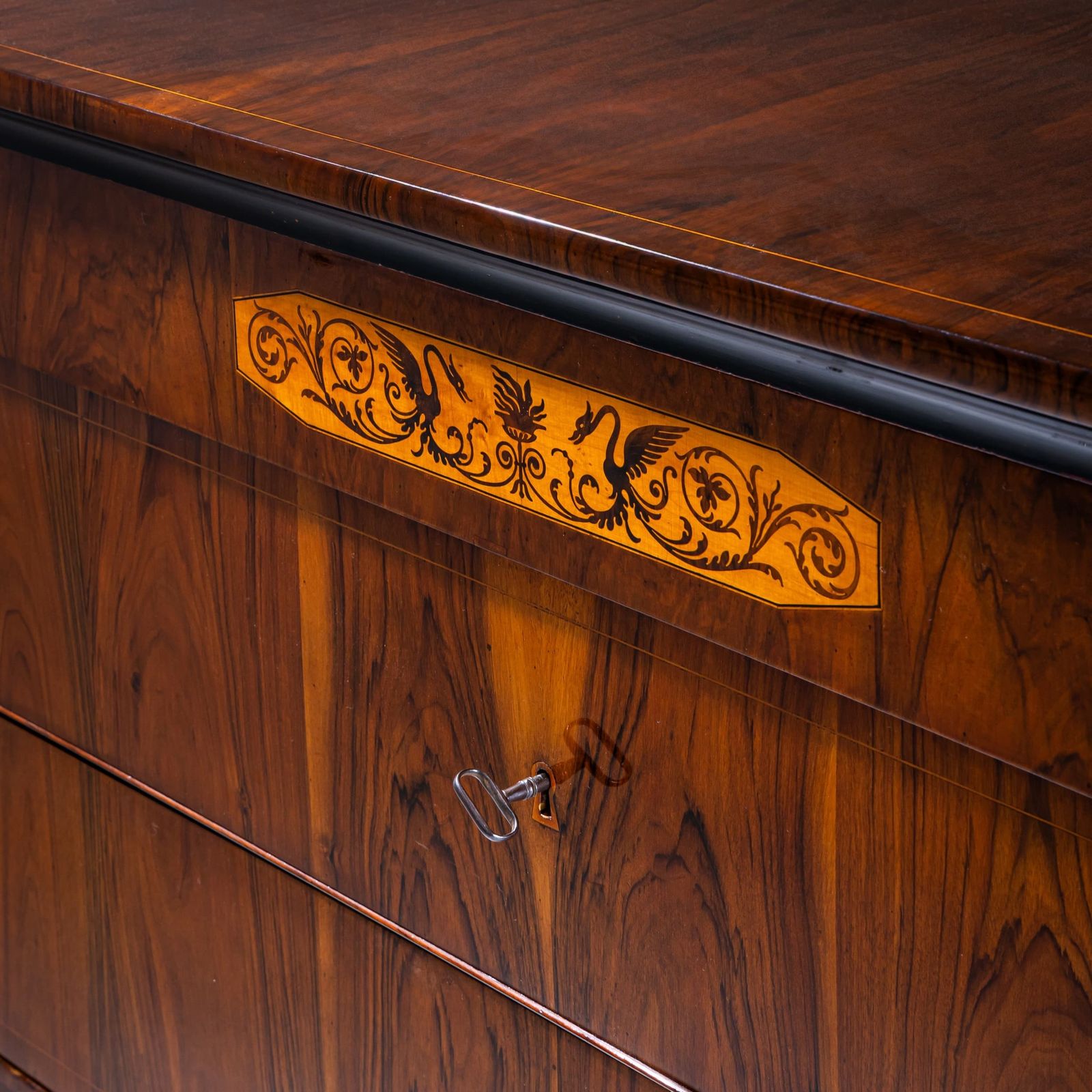 Biedermeier Chest Of Drawers With Marquetry, Italy, 19th Century photo buy